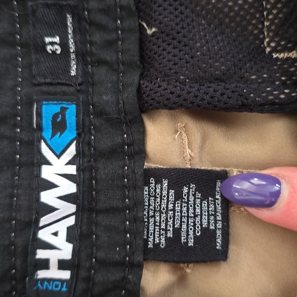 Tony Hawk Men's Khaki Cargo Shorts - Picture 4 of 4